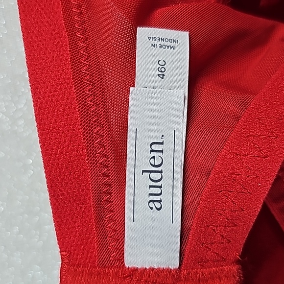 Auden Red Push-Up Plunge Coverage Red Bra - Picture 9 of 11